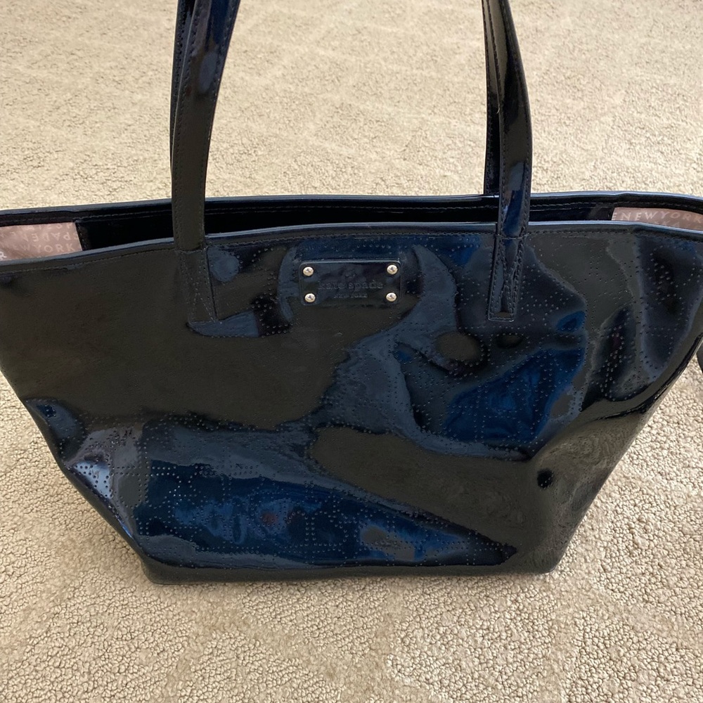 Beautiful black shiny Kate Spade Tote